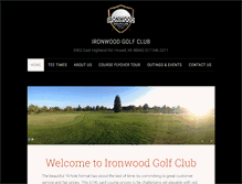 Tablet Screenshot of golfironwood.com